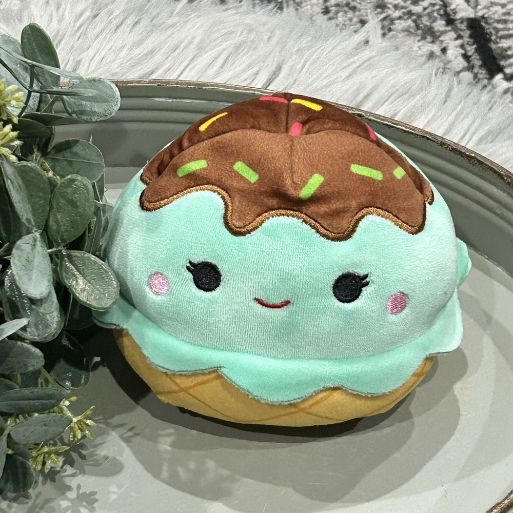 Squishmallow Kelly Toys 5" Maya Mint Ice Cream Cone FOOD SQUAD Squish